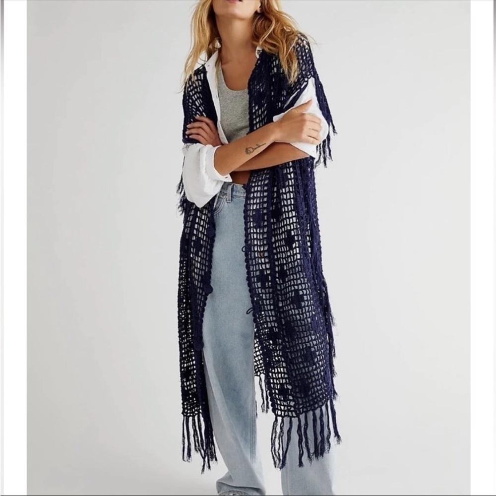 Momo New York Hidden Cove Crochet Kimono x Free People